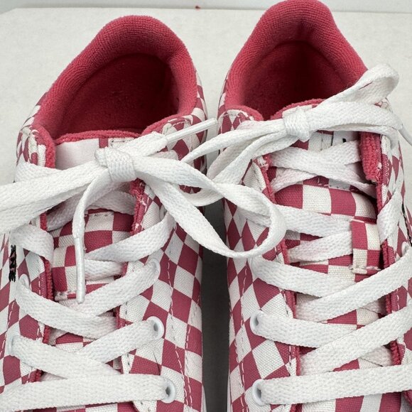 Vans Off The Wall Womens Sz 6 Low Top Sneakers Pink White Checkered Lace Up Shoe - Picture 10 of 13